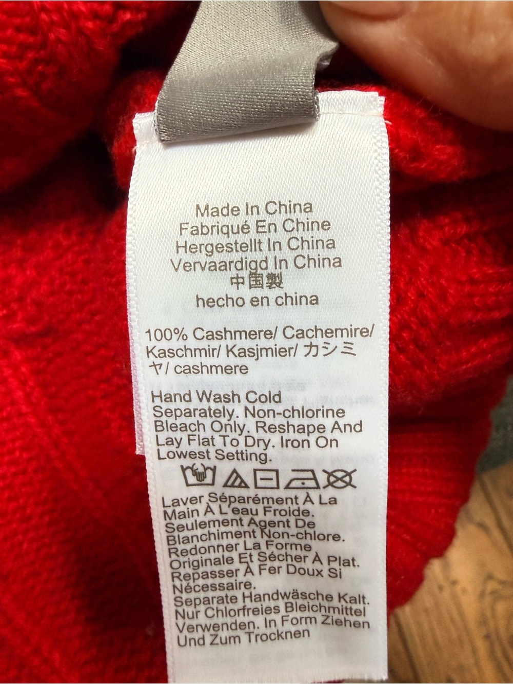 J. Crew Red Cable Knit Cashmere Crewneck Sweater - Picture 3 of 4